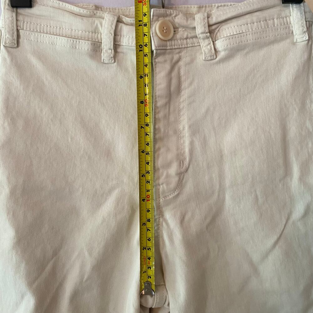 Marine Layer Bridget Crop Cream Wide Leg Jeans Pants Minimalist Women's size 2 - Picture 12 of 13